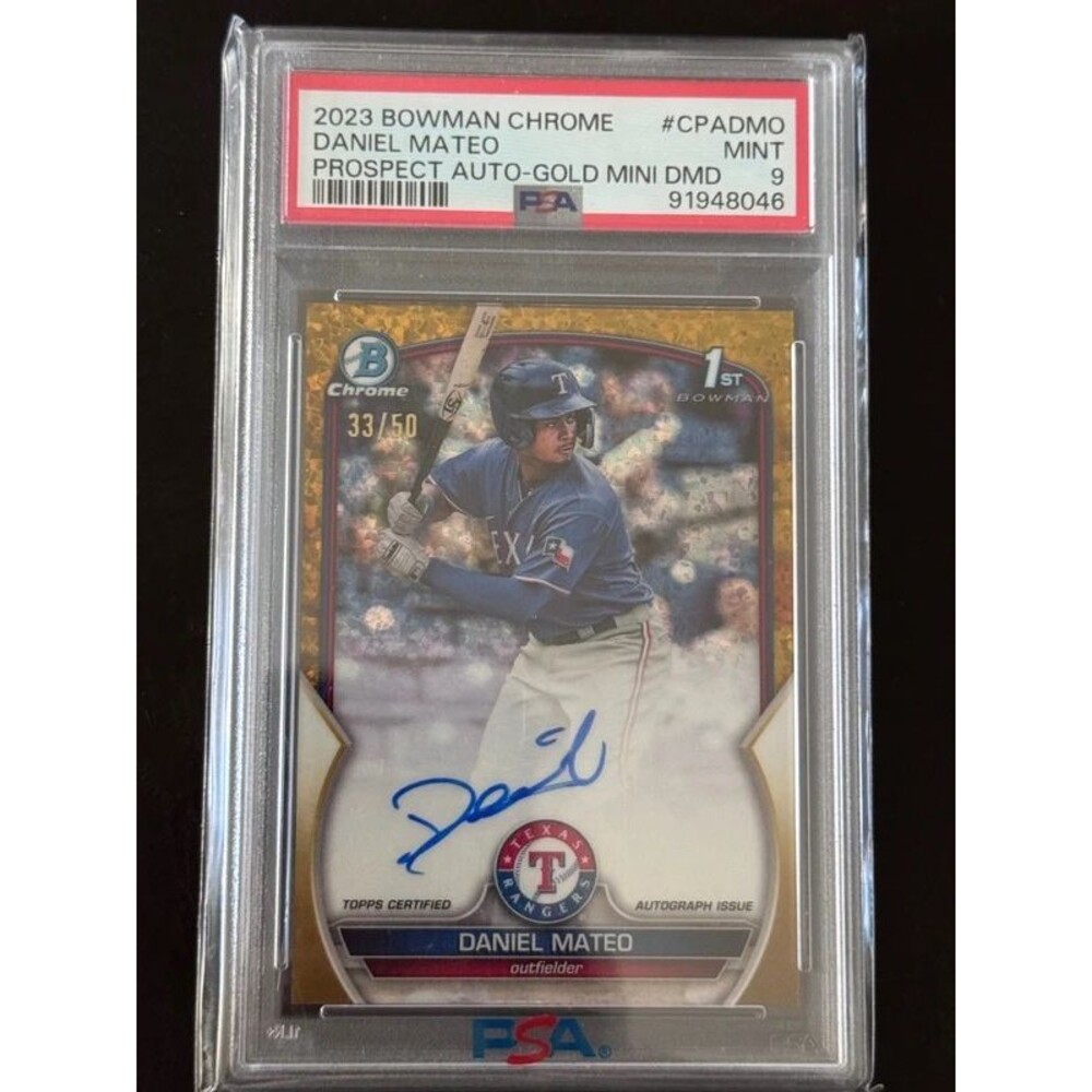 2023 Bowman Chrome Daniel Mateo Auto Gold Mini DMD (Diamond)